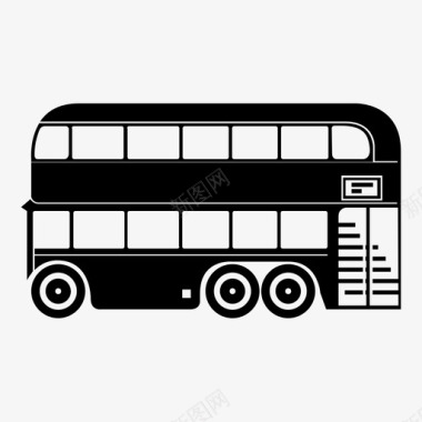 双层巴士英国旅游图标图标