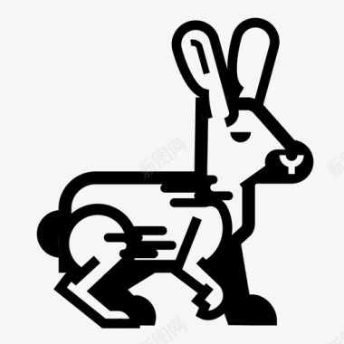 兔子哺乳动物野兔图标图标