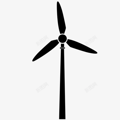 风车风能结构图标svg_新图网 https://ixintu.com 农场 电力 纺纱机 结构 风扇 风能 风车