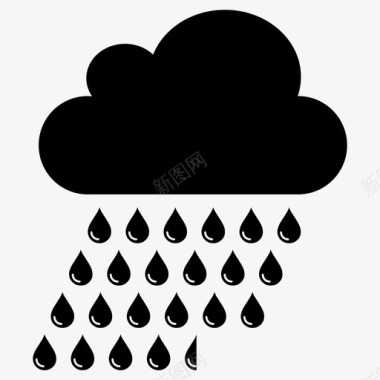 平均降雨量天气状况下雨图标图标