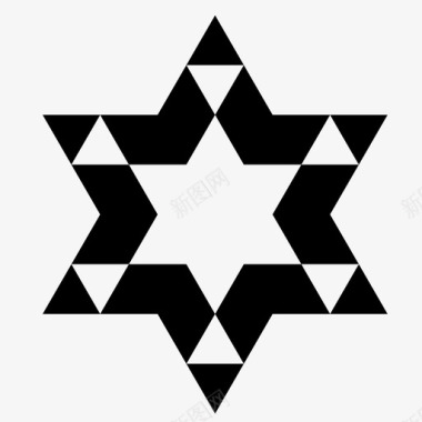 星星希伯来语犹太人图标图标
