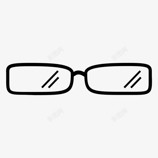 眼镜视力镜片图标svg_新图网 https://ixintu.com 天才 眼镜 眼镜架 视力 镜片