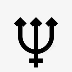 海王标志海王星十二宫符号图标高清图片
