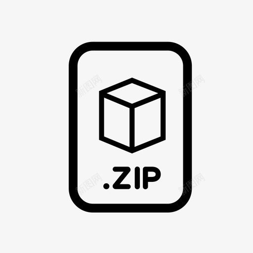 zip文件扩展名2图标svg_新图网 https://ixintu.com zip文件扩展名2