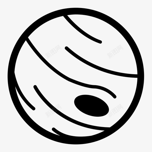 木星行星太阳系图标svg_新图网 https://ixintu.com 太阳系 木星 行星