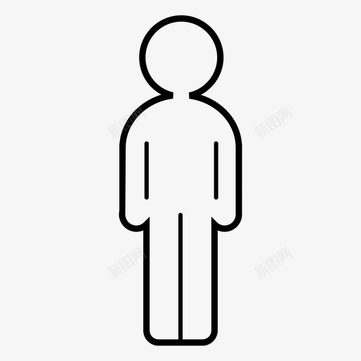 人轮廓最小图标svg_新图网 https://ixintu.com 人 头 小男人 手臂 最小 男人 腿 身体 身材 轮廓