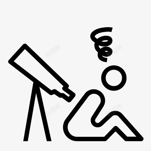 阴天观星人图标svg_新图网 https://ixintu.com 人 大多多云 朦胧 条件 气候 气象预报 沮丧 观星 阴天 预报