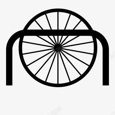 自行车架停车场自行车手图标图标