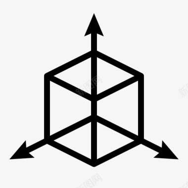 三维三维立方体正方形图标图标
