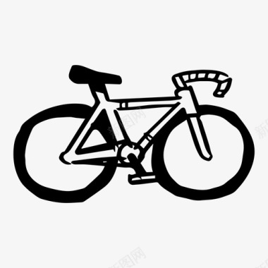 自行车公路自行车交通工具图标图标