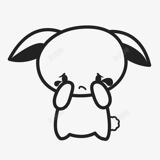 悲伤的兔子同情兔子图标svg_新图网 https://ixintu.com 兔子 卡瓦伊 可爱的兔子 同情 哭泣 孤独 悲伤的兔子 情感 表情