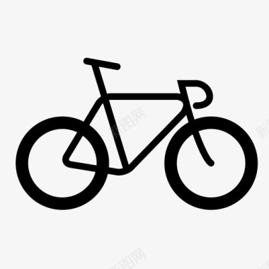 自行车固定齿轮骑自行车的图标图标