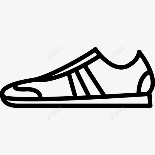 运动鞋轮廓从侧面看运动体操图标svg_新图网 https://ixintu.com 体操 运动 运动鞋轮廓从侧面看