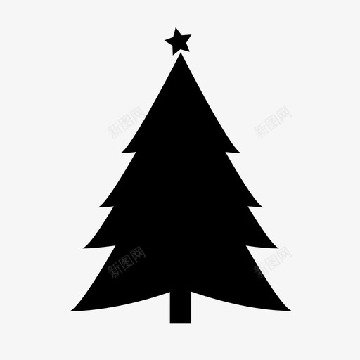 圣诞树新年快乐圣诞图标svg_新图网 https://ixintu.com 圣诞 圣诞树 新年 新年快乐 星星 植物 环保 绿色 自然