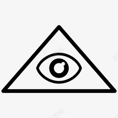 天意之眼三角形金字塔图标图标