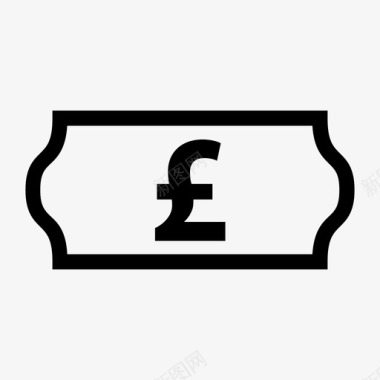 价格标签英镑货币图标图标