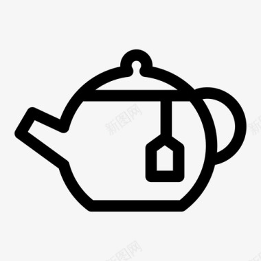 茶壶泡茶壶茶图标图标