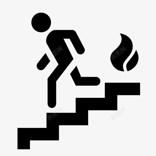 使用楼梯工具安全措施图标svg_新图网 https://ixintu.com 使用楼梯 安全措施 工具 消防安全 紧急情况 逃生