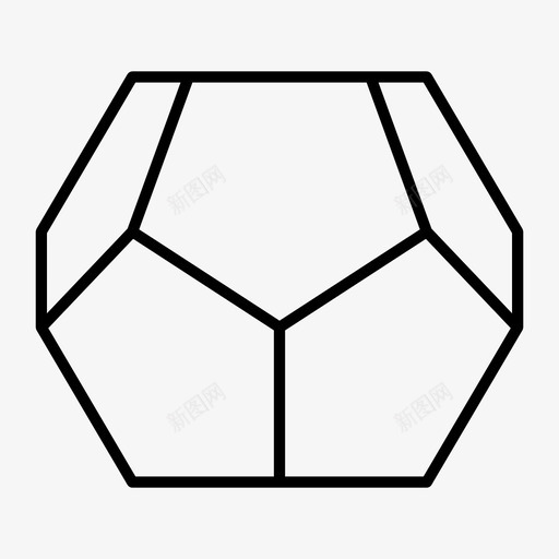 十二面体正十二面体多面体图标svg_新图网 https://ixintu.com 几何 十二面体 多面体 形状 数学 数学形状 正十二面体 物体