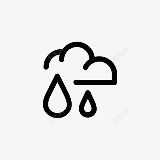 雨中风天空图标svg_新图网 https://ixintu.com 3.23 下雨 下雨天气 中风 倾盆大雨 天空 简单 雨 预报