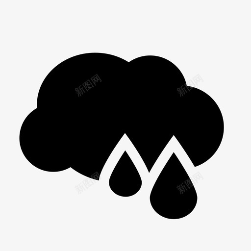 雨风暴暴雨图标svg_新图网 https://ixintu.com 乌云 云 云计算 互联网 坏的云计算 基于云的 天气 暴雨 雨 风暴