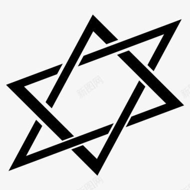 大卫之星形状宗教图标图标