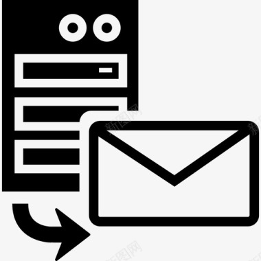 从服务器邮件界面计算机和媒体符号1图标图标