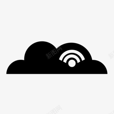 无线云端连接无线云端信号无线互联网连接图标图标