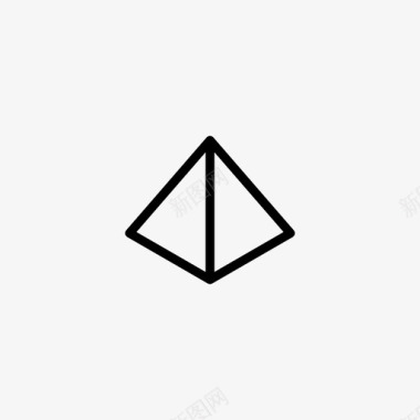 金字塔简化侧面图标图标