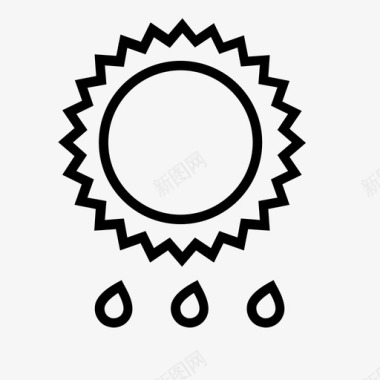雨雨天气太阳图标图标