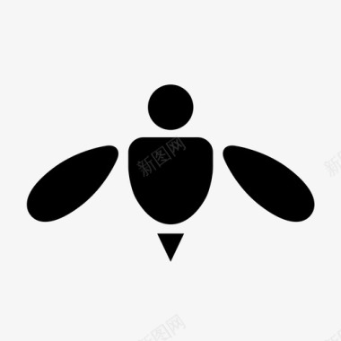 蜜蜂翅膀黄蜂图标图标
