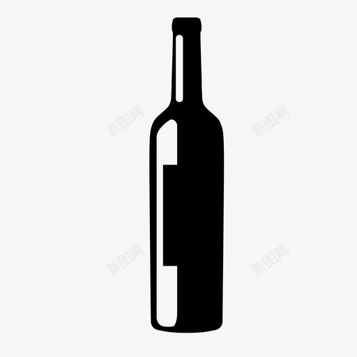 酒瓶烈酒红酒图标svg_新图网 https://ixintu.com 烈酒 玻璃瓶 红酒 酒瓶 酒精 饮料