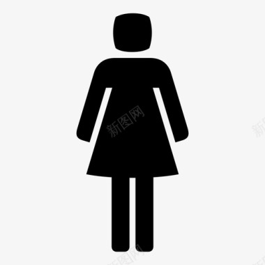 女厕所厕所洗手间图标图标