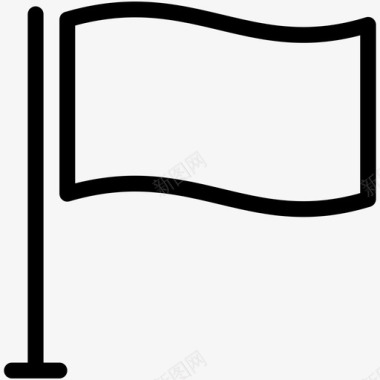 旗帜身份线图标图标