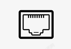 RJ45接头以太网端口技术rj45端口图标高清图片