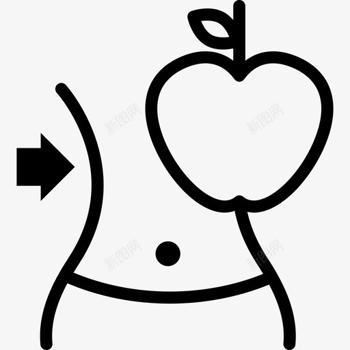 性感身材搭配苹果体操图标svg_新图网 https://ixintu.com 体操 性感身材搭配苹果
