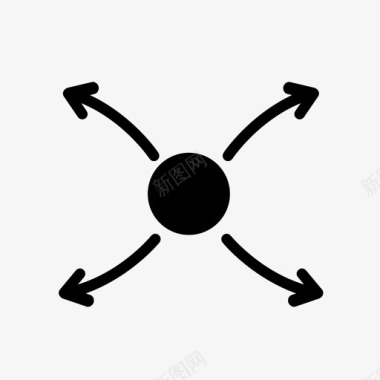 共享箭头圆圈图标图标