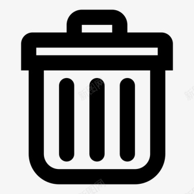 垃圾桶废纸篓回收站图标图标