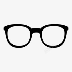 透明镜片眼镜视力镜框图标高清图片