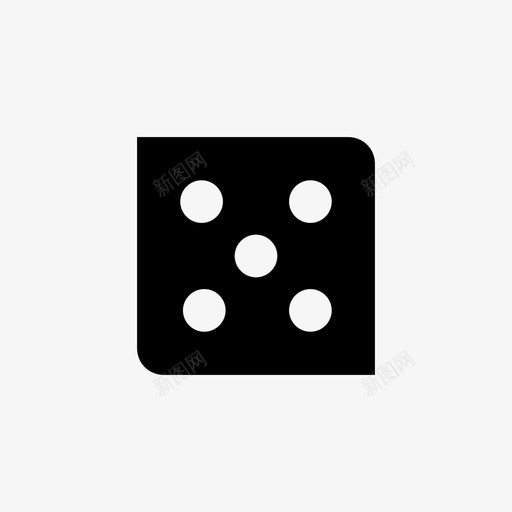 骰子机会五图标svg_新图网 https://ixintu.com 五 拉斯维加斯 数字 机会 赌博 随机 骰子