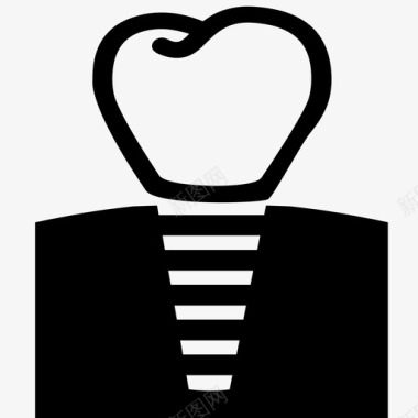 牙科植入物牙齿植入物牙齿护理图标图标