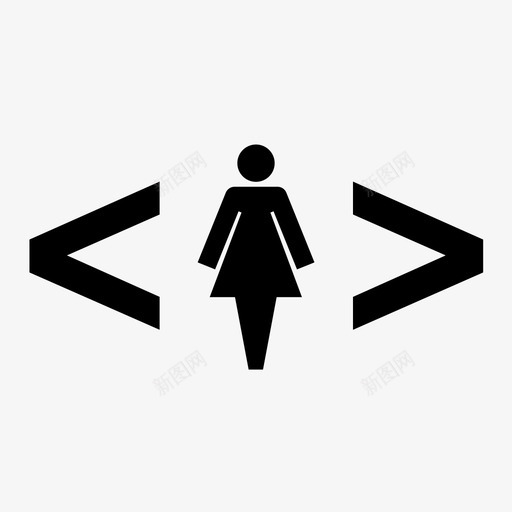 开发人员编码人员女性图标svg_新图网 https://ixintu.com 女性 女性技术人员 开发人员 编码人员 编程人员