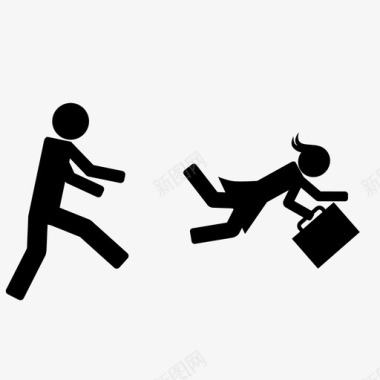 终止女人被解雇图标图标