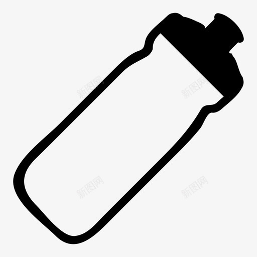 水瓶补水健身图标svg_新图网 https://ixintu.com 健身 水瓶 自行车配件 补水 运动 饮料