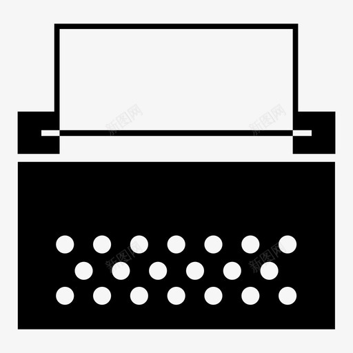 打字机打字员打字图标svg_新图网 https://ixintu.com 书写 墨水 打字 打字员 打字机 旧工具 机器 色带