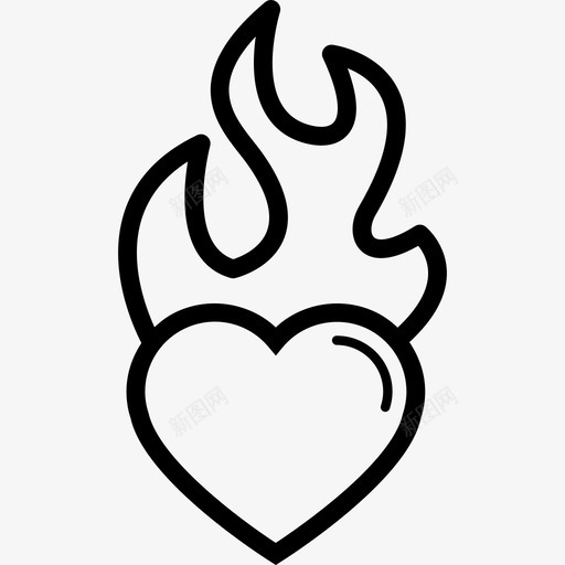 心在火焰上燃烧形状随机图标svg_新图网 https://ixintu.com 形状 心在火焰上燃烧 随机图标