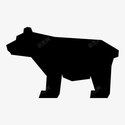 熊力量幼崽图标svg_新图网 https://ixintu.com 几何动物 力量 动物 北极熊 大动物 小熊 布鲁因 幼崽 熊