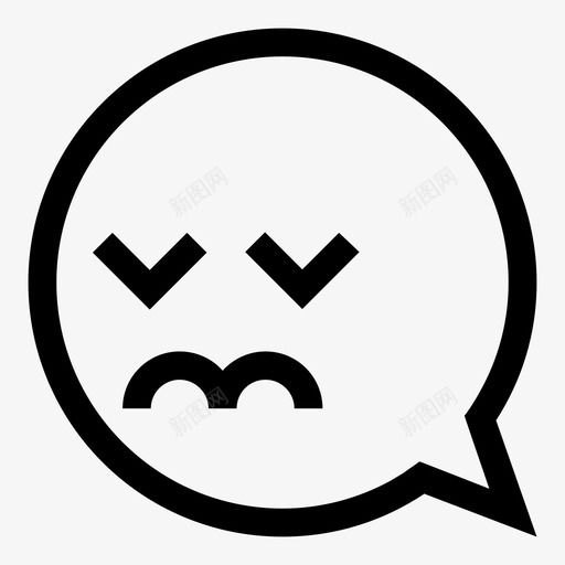 言语泡沫沟通表情符号图标svg_新图网 https://ixintu.com 信息 情绪 情绪表达 沟通 表情符号 言语泡沫