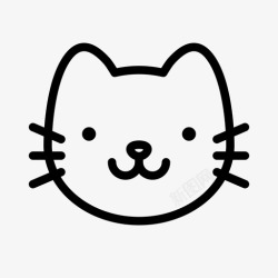 小猫脸猫宠物喵喵图标高清图片