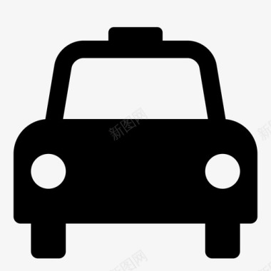 出租车旅行者移动车辆图标图标